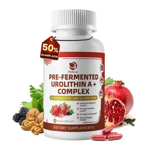 Lukaree Triple-Strength Urolithin A+ Complex for Cellular Health, Function & Well-Being, Concentrated Pre-Fermented Urolithin A+ Plus Wormwood, Psyllium Husk & DGL for Gut Support, 120 Count